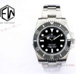 EW Factory v2 Rolex Submariner NO DATE Watch Swiss 3135 Stainless steel Black